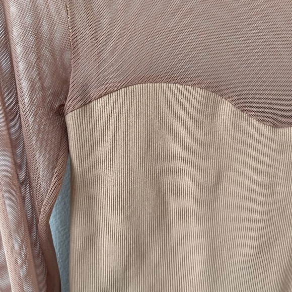 NWT Free People Light Up Layering Top in Cocoa/Nude M-L - Picture 9 of 10